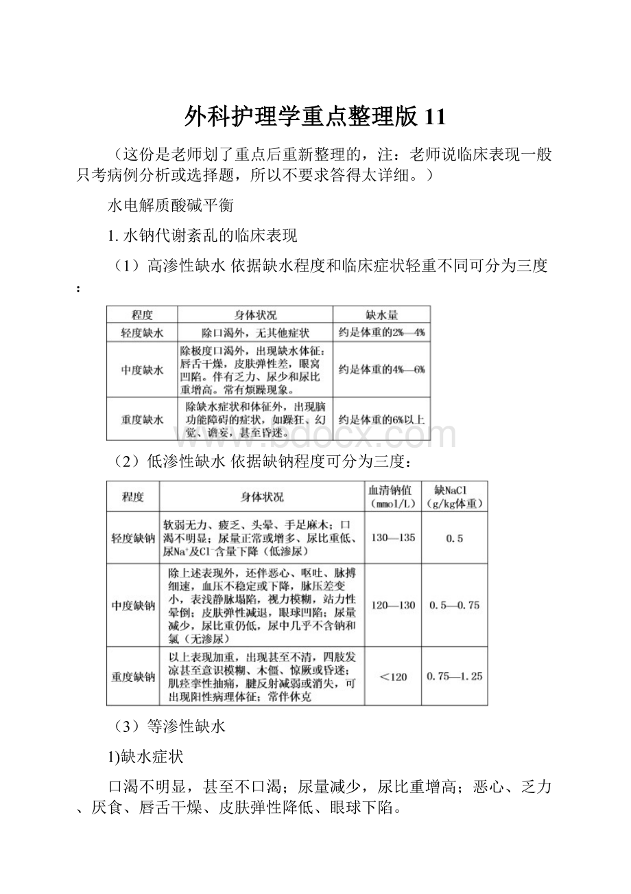 外科护理学重点整理版11.docx_第1页