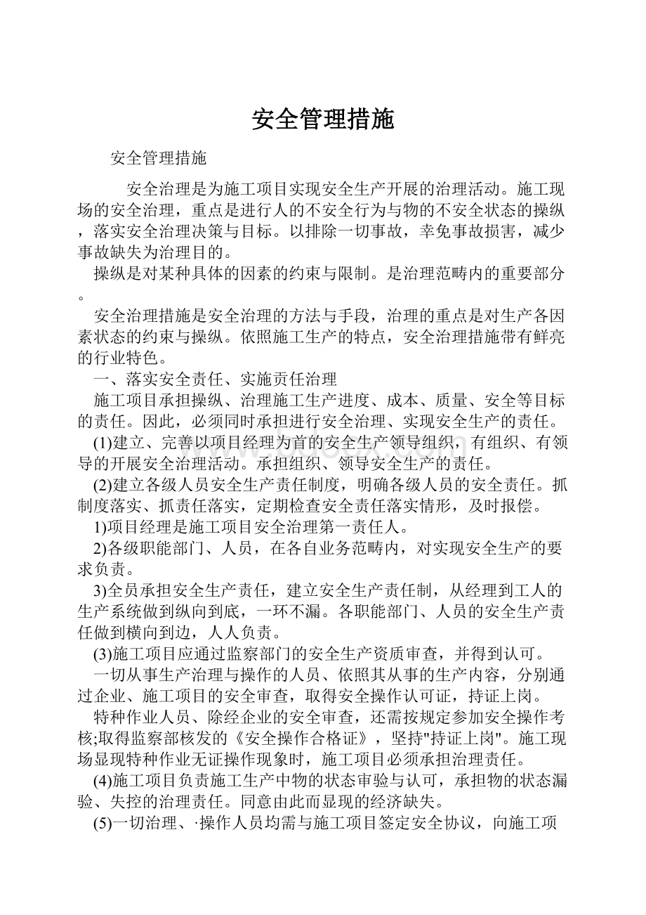 安全管理措施.docx_第1页