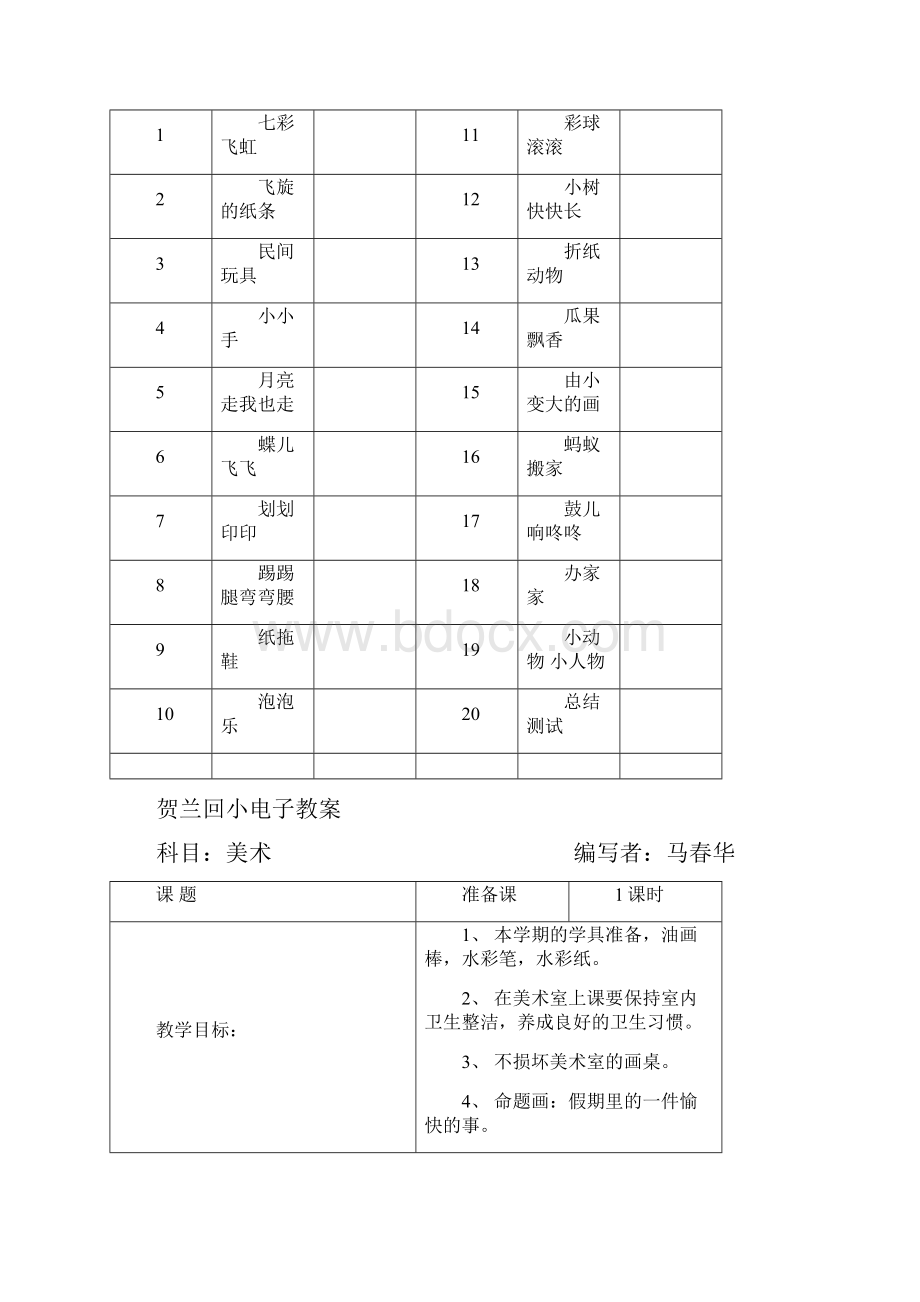 小学一年级下册美术教案.docx_第3页