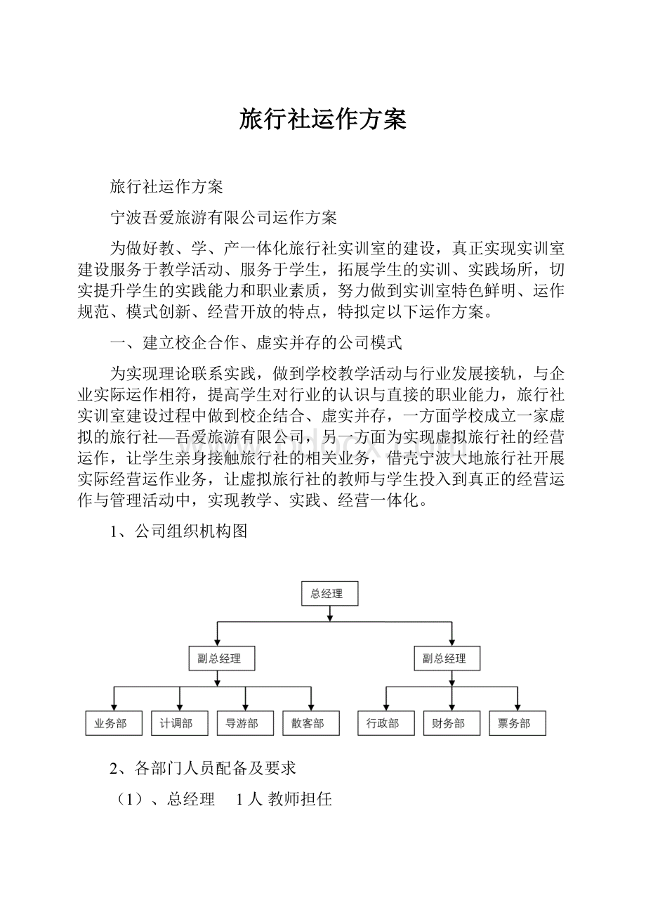 旅行社运作方案.docx_第1页