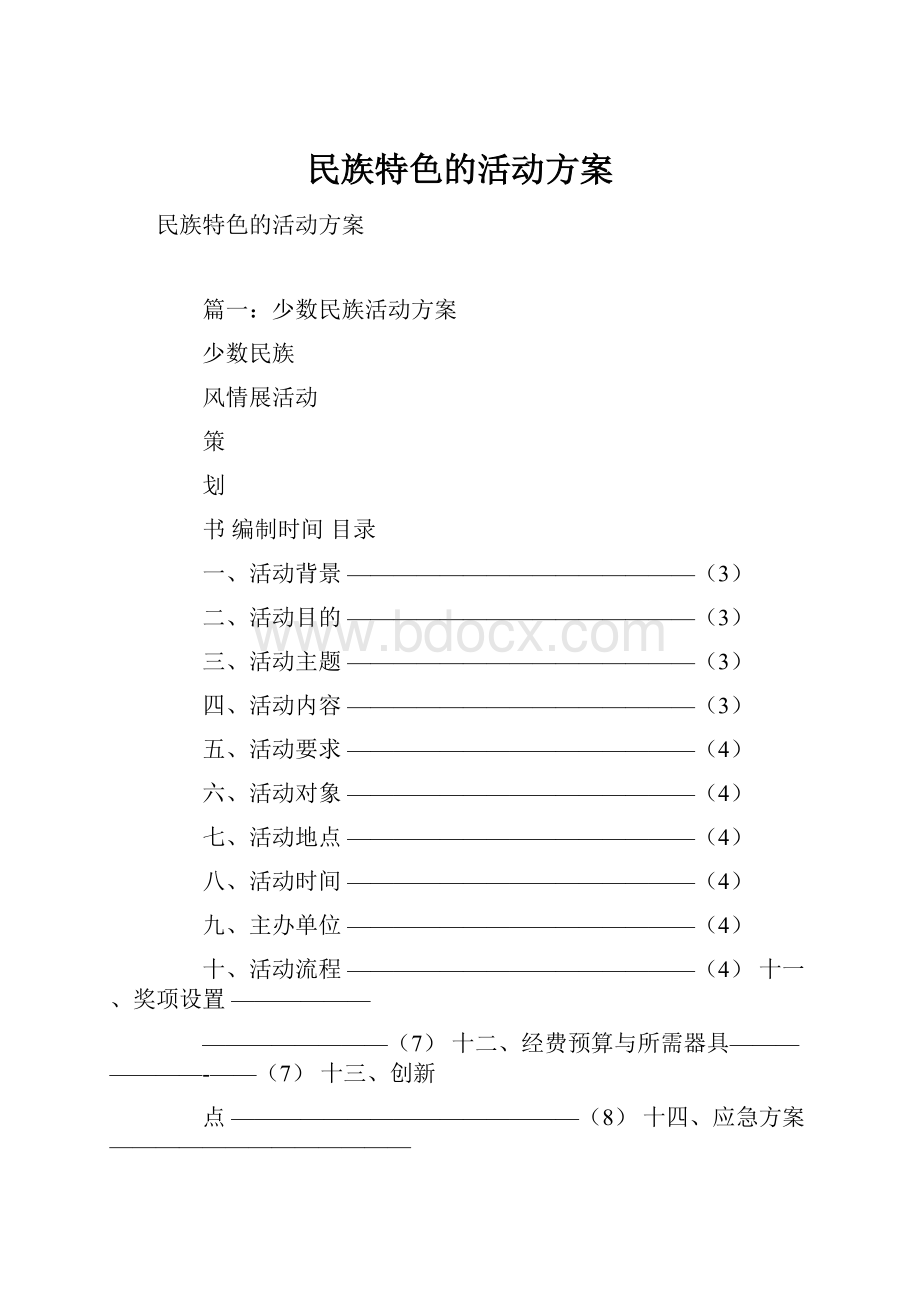 民族特色的活动方案.docx