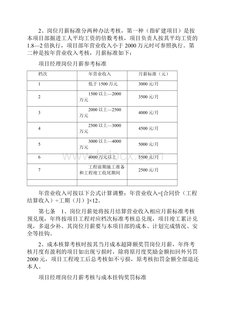 项目负责人业绩考核暂行办法号模板.docx_第2页