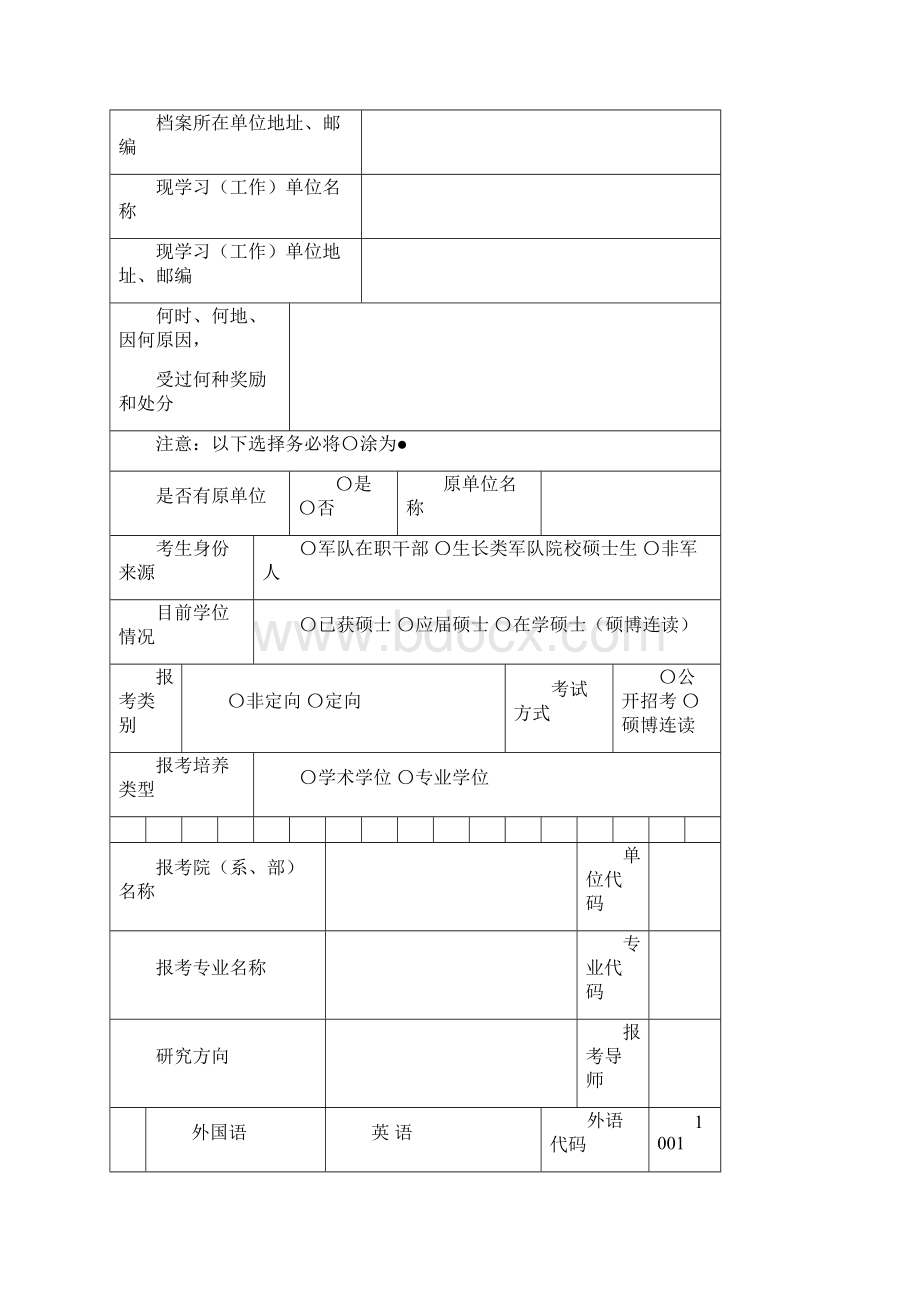 海军军医大学攻读博士学位研究生报名登记表doc.docx_第3页