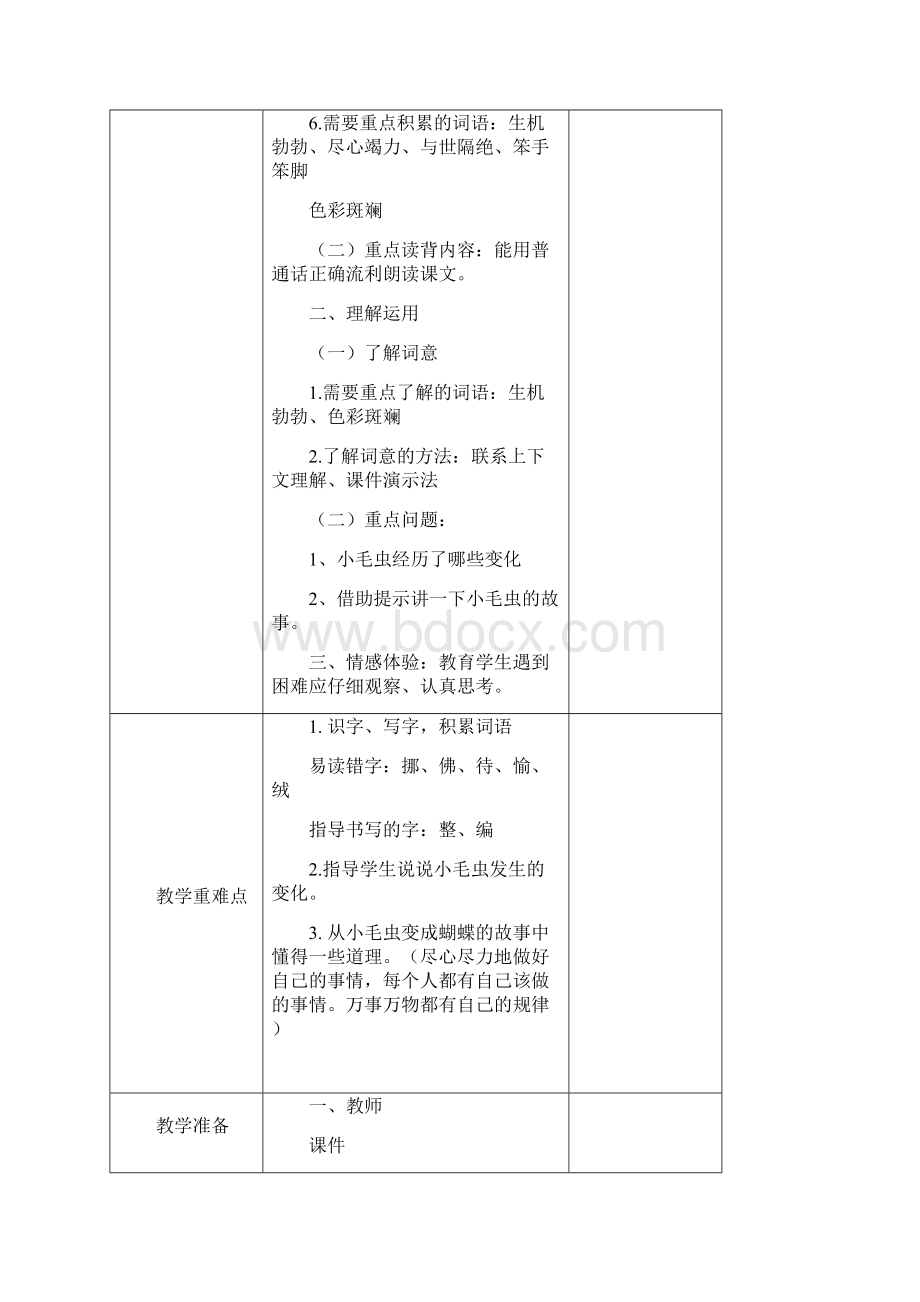 部编小学二年级语文下册第22课《小毛虫》.docx_第2页