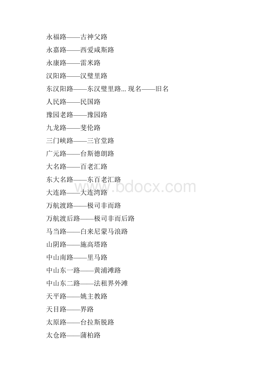 上海新旧路名对照老上海懂的.docx_第3页