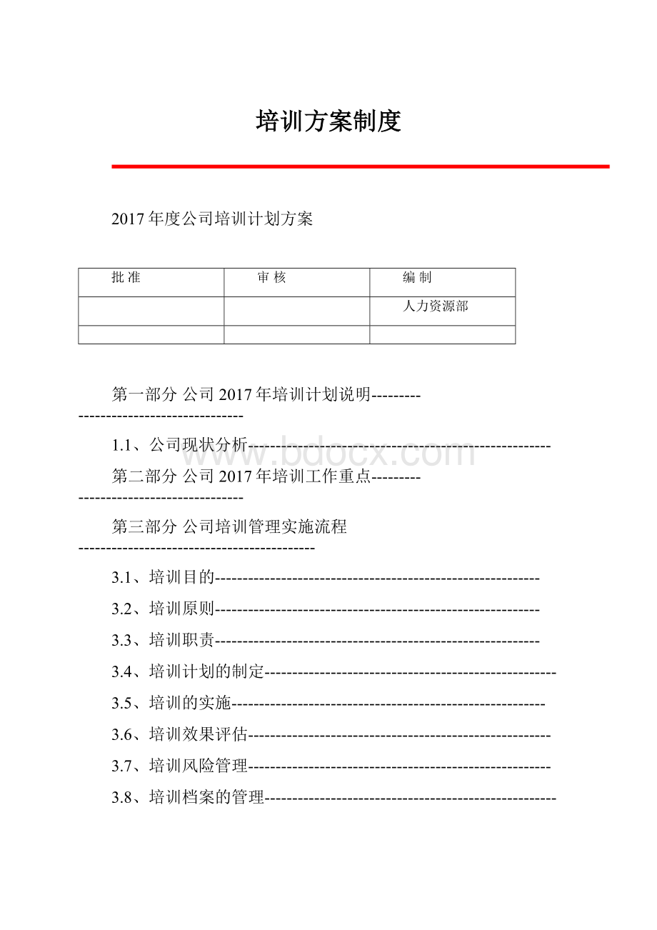 培训方案制度.docx_第1页