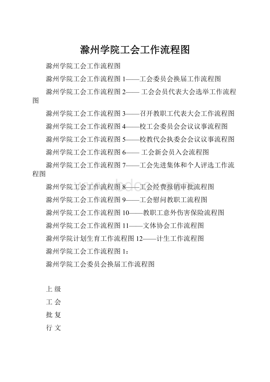 滁州学院工会工作流程图.docx