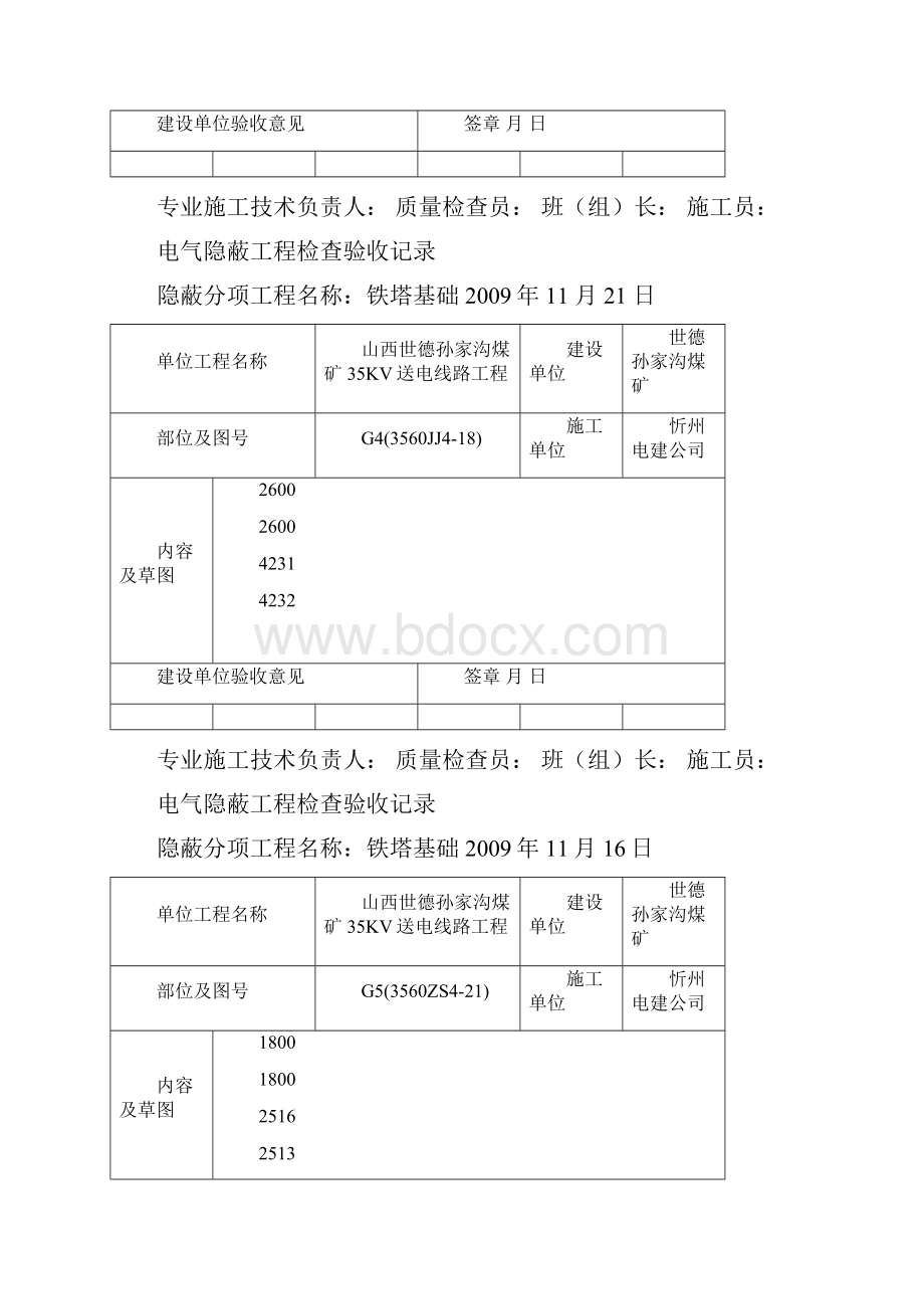 电气隐蔽工程检查验收记录铁塔基础.docx_第2页