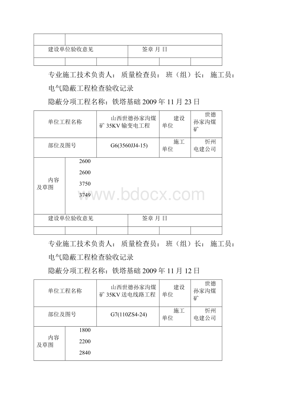 电气隐蔽工程检查验收记录铁塔基础.docx_第3页