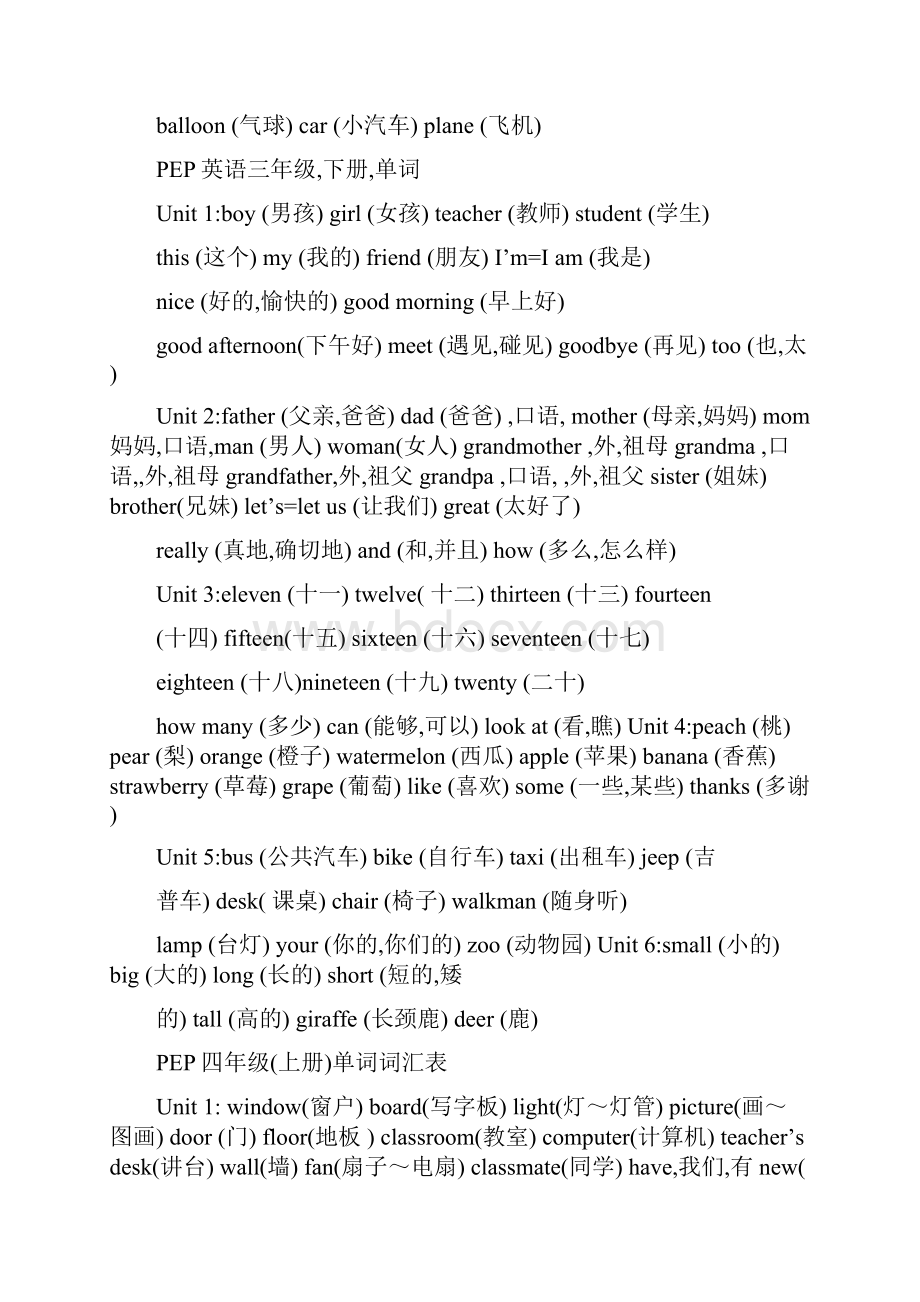 PEP人教版小学英语单词词汇表三到六年级.docx_第2页