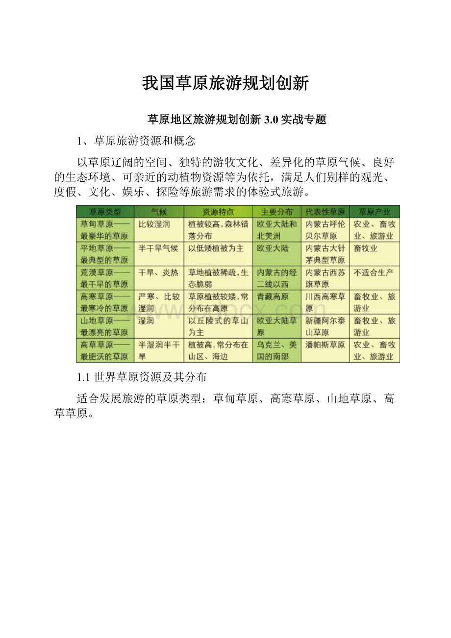 我国草原旅游规划创新.docx_第1页