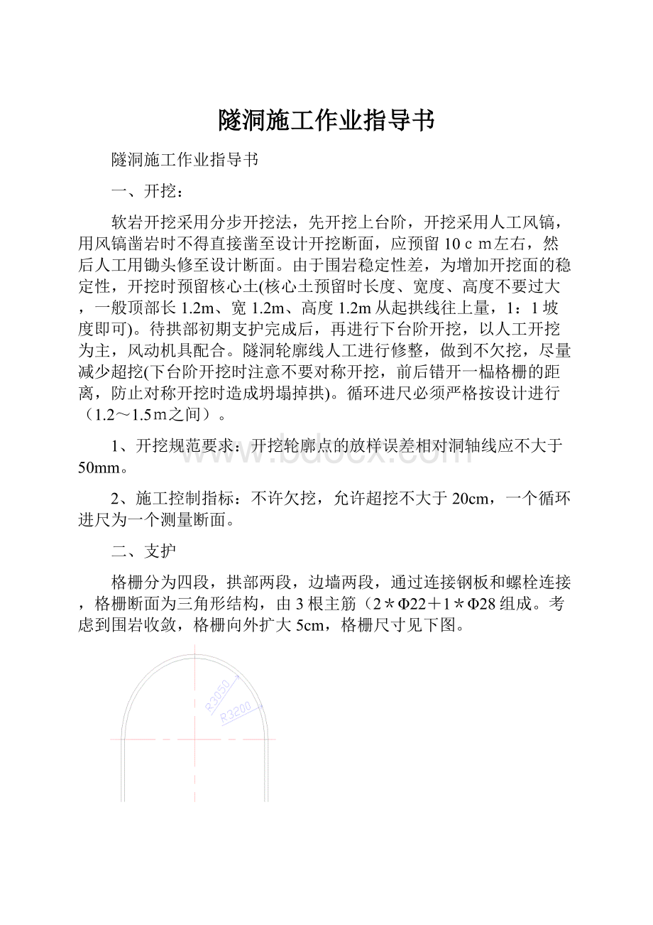 隧洞施工作业指导书.docx