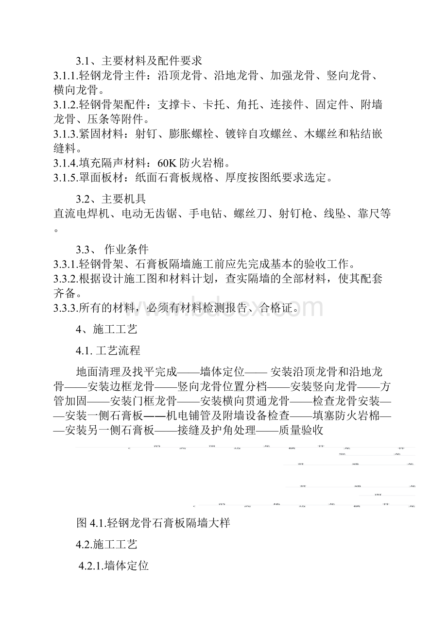 轻钢龙骨石膏板隔墙及吊顶施工方案设计.docx_第2页