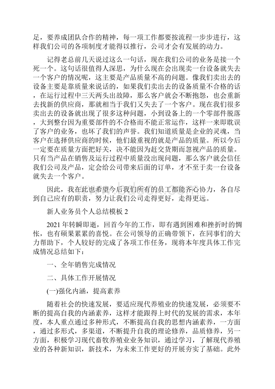 新人业务员个人总结模板五篇.docx_第2页