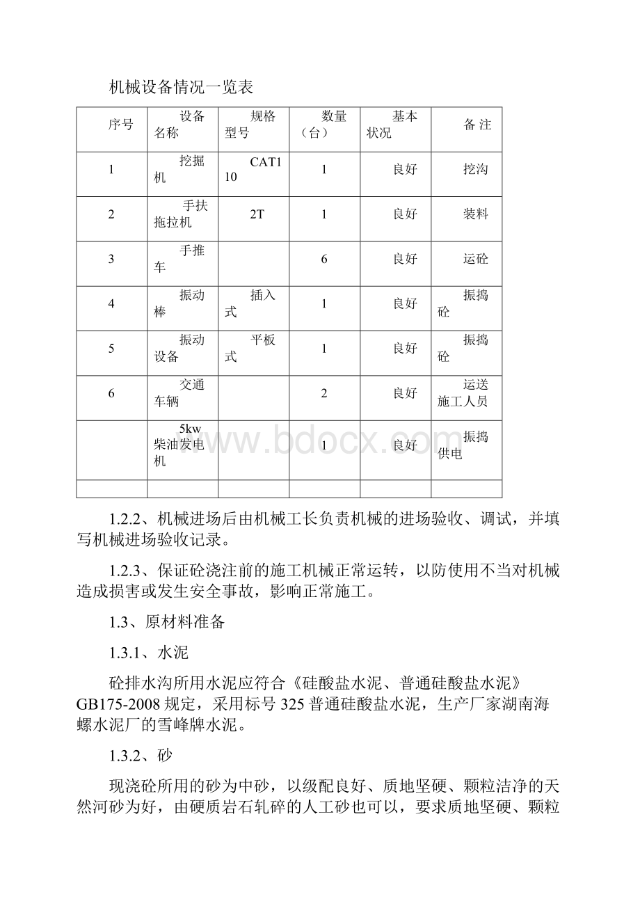 排水沟混凝土施工方案.docx_第3页