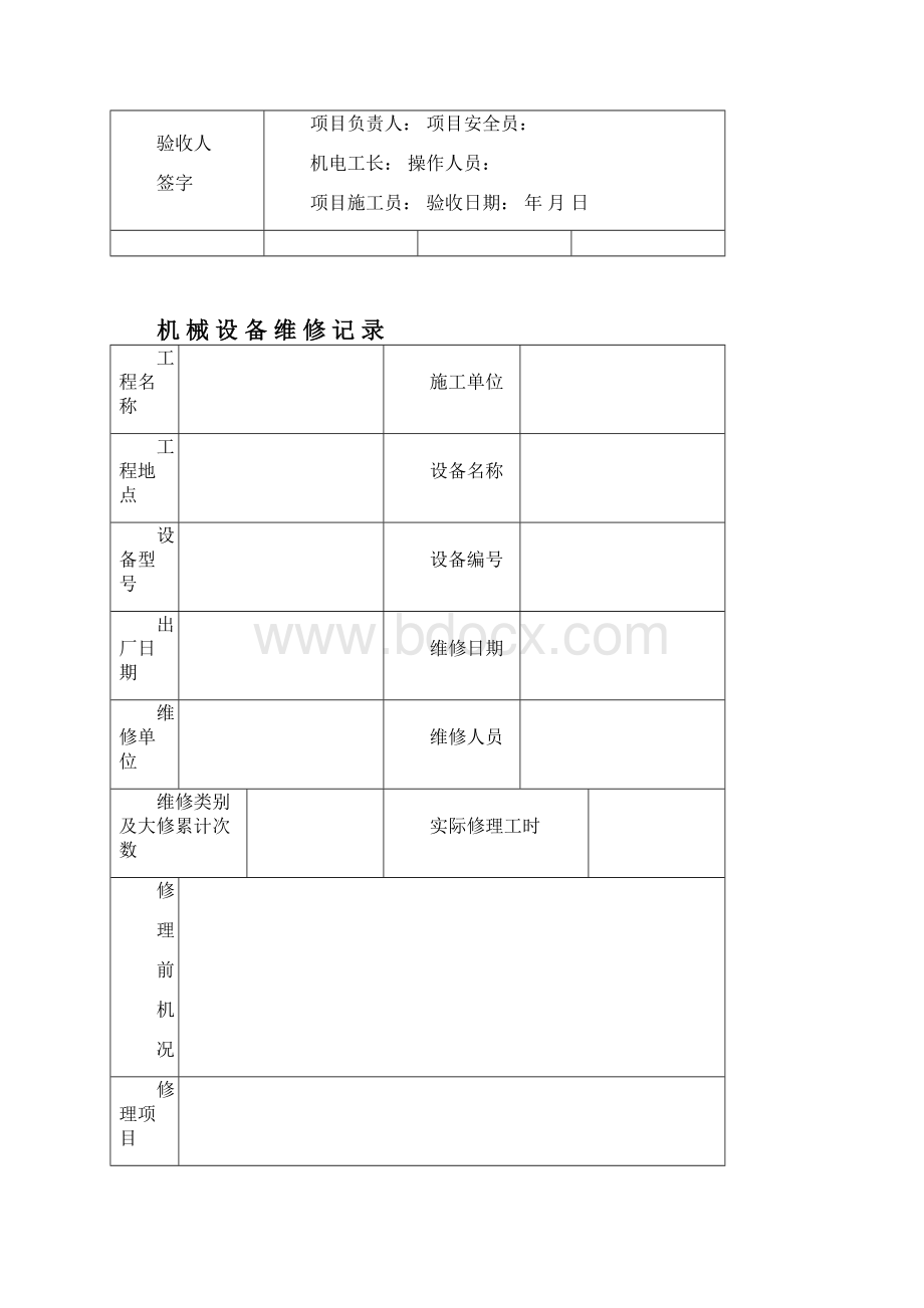 维修交接班记录.docx_第2页