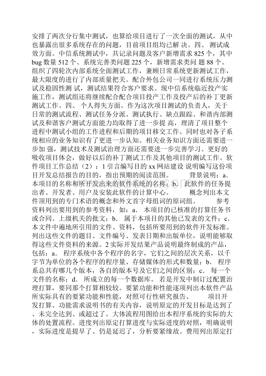 软件项目实施工作总结.docx_第2页