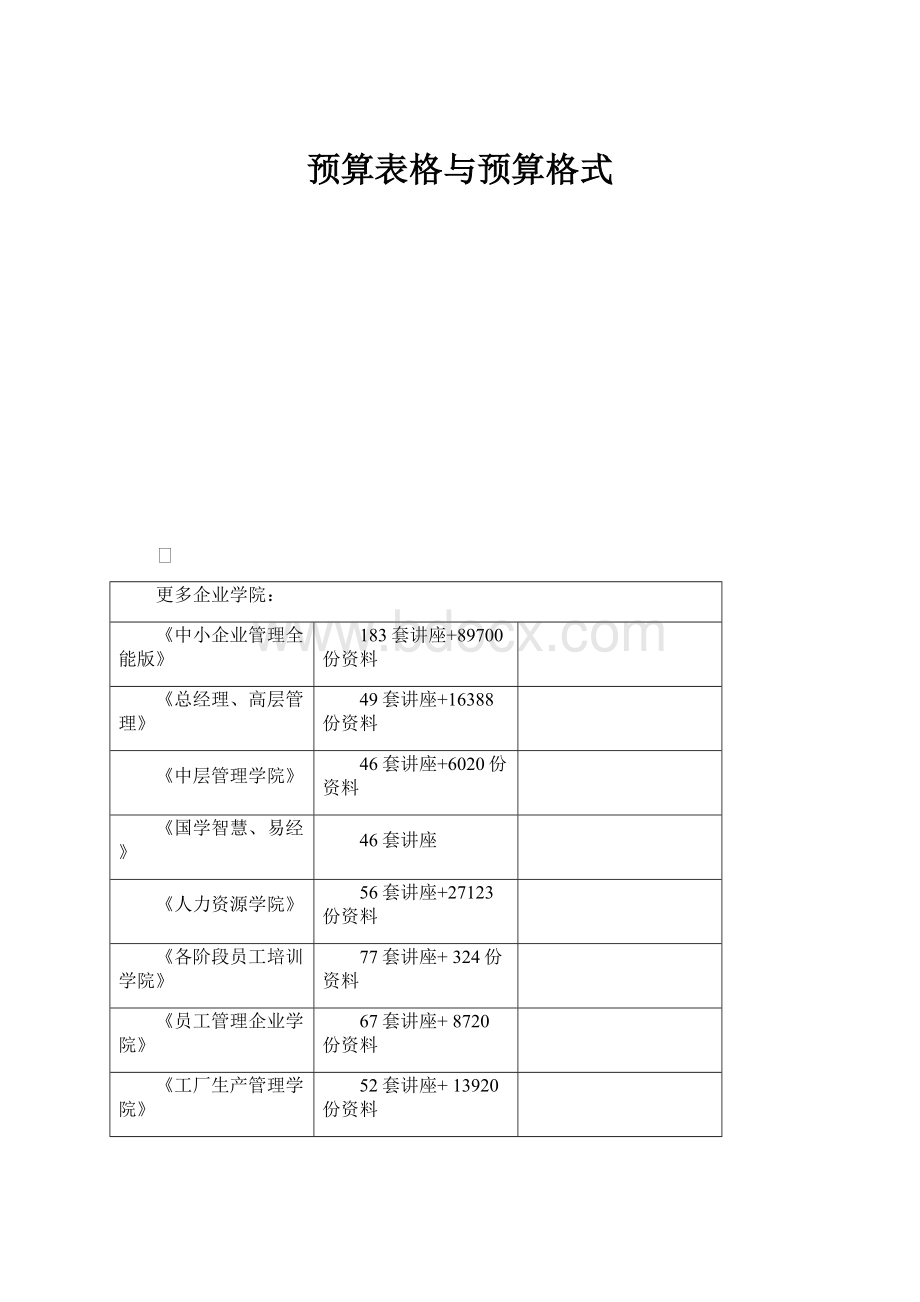 预算表格与预算格式.docx