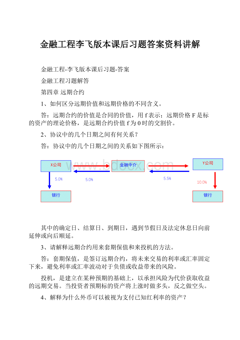 金融工程李飞版本课后习题答案资料讲解.docx