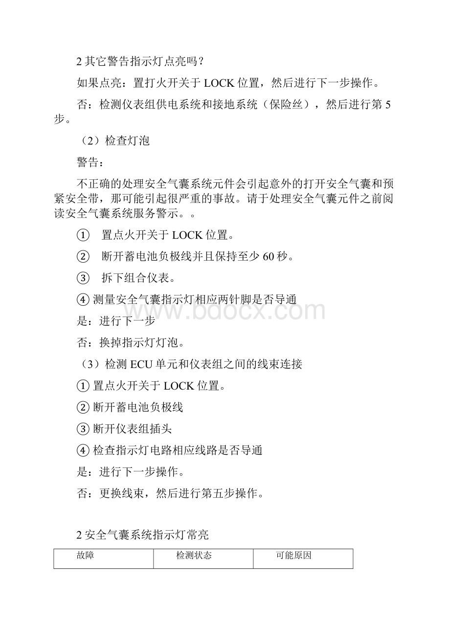 汽车安全气囊故障诊断流程.docx_第2页