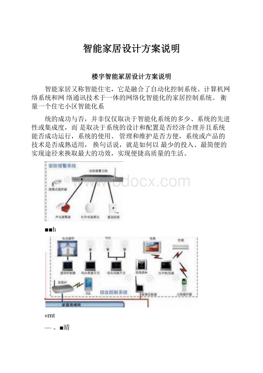 智能家居设计方案说明.docx