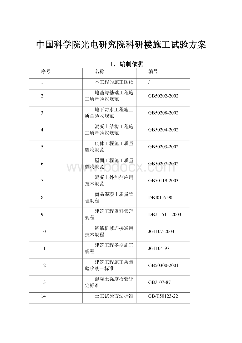 中国科学院光电研究院科研楼施工试验方案.docx_第1页