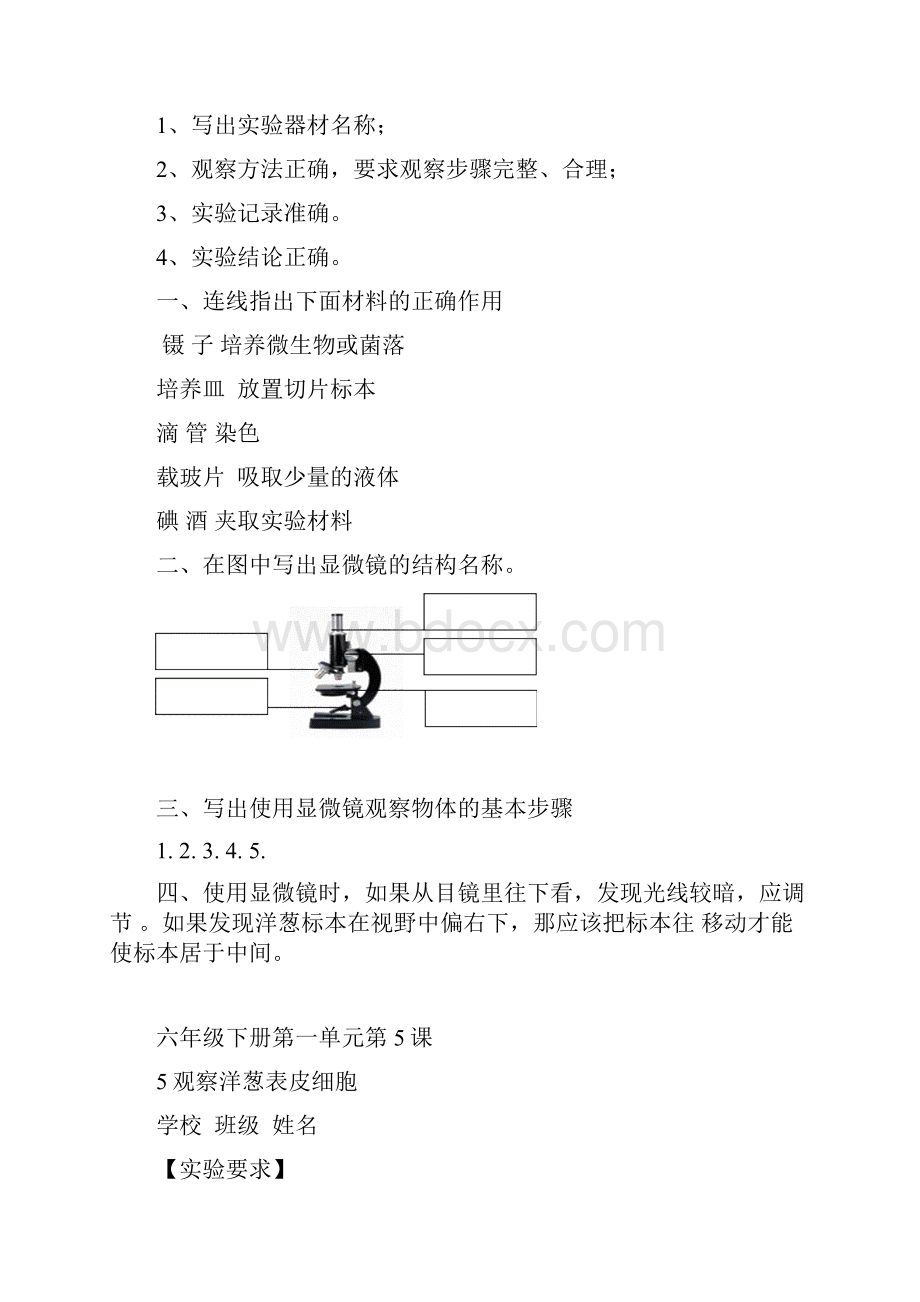 六年级下册学生实验记录单.docx_第3页