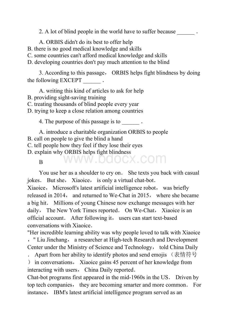 学年河北省宣化区第一中学高二月考英语试题Word版.docx_第2页