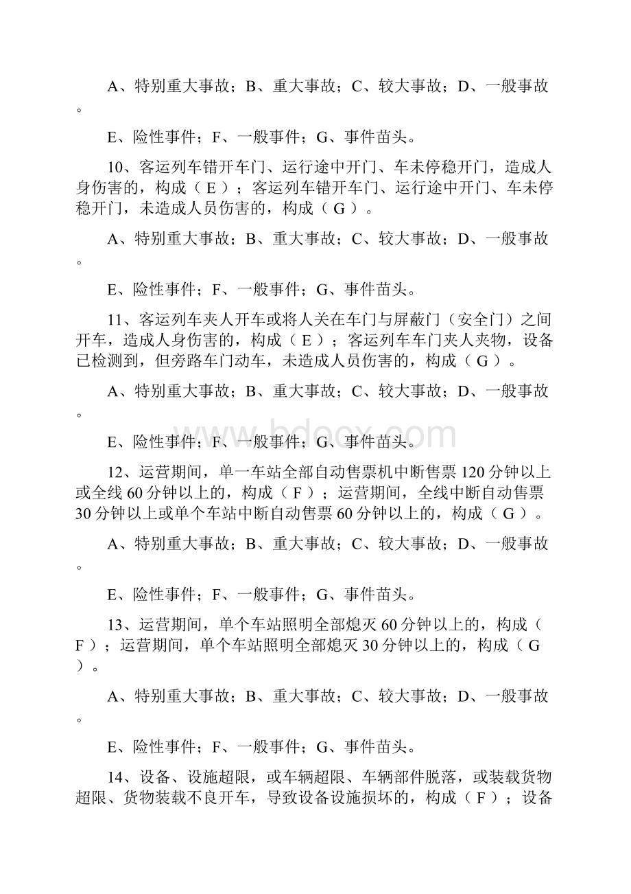 贵阳地铁值班员值班站长资格证考试题库.docx_第3页