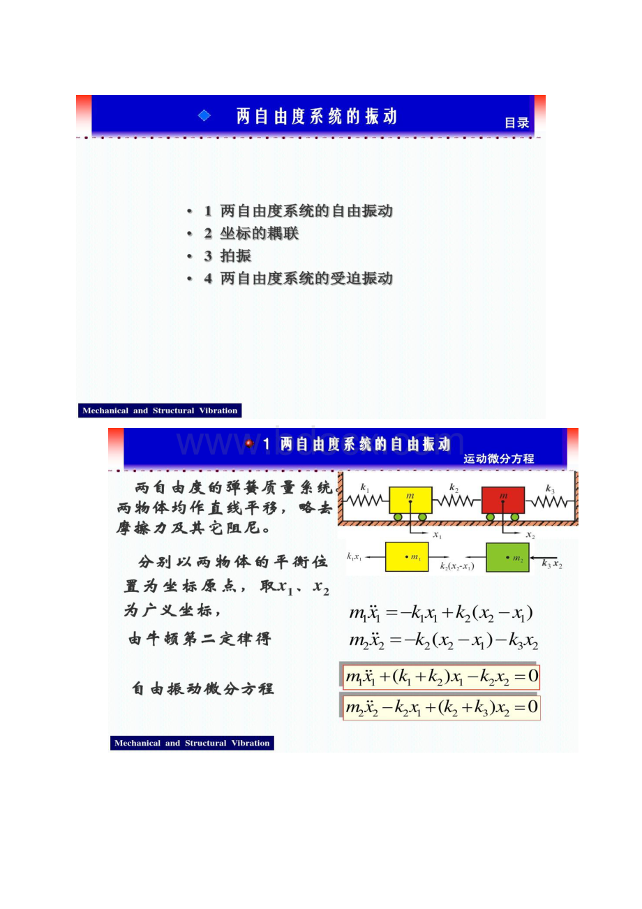 7天津大学机械振动课件二自由度振动讲稿要点.docx_第2页