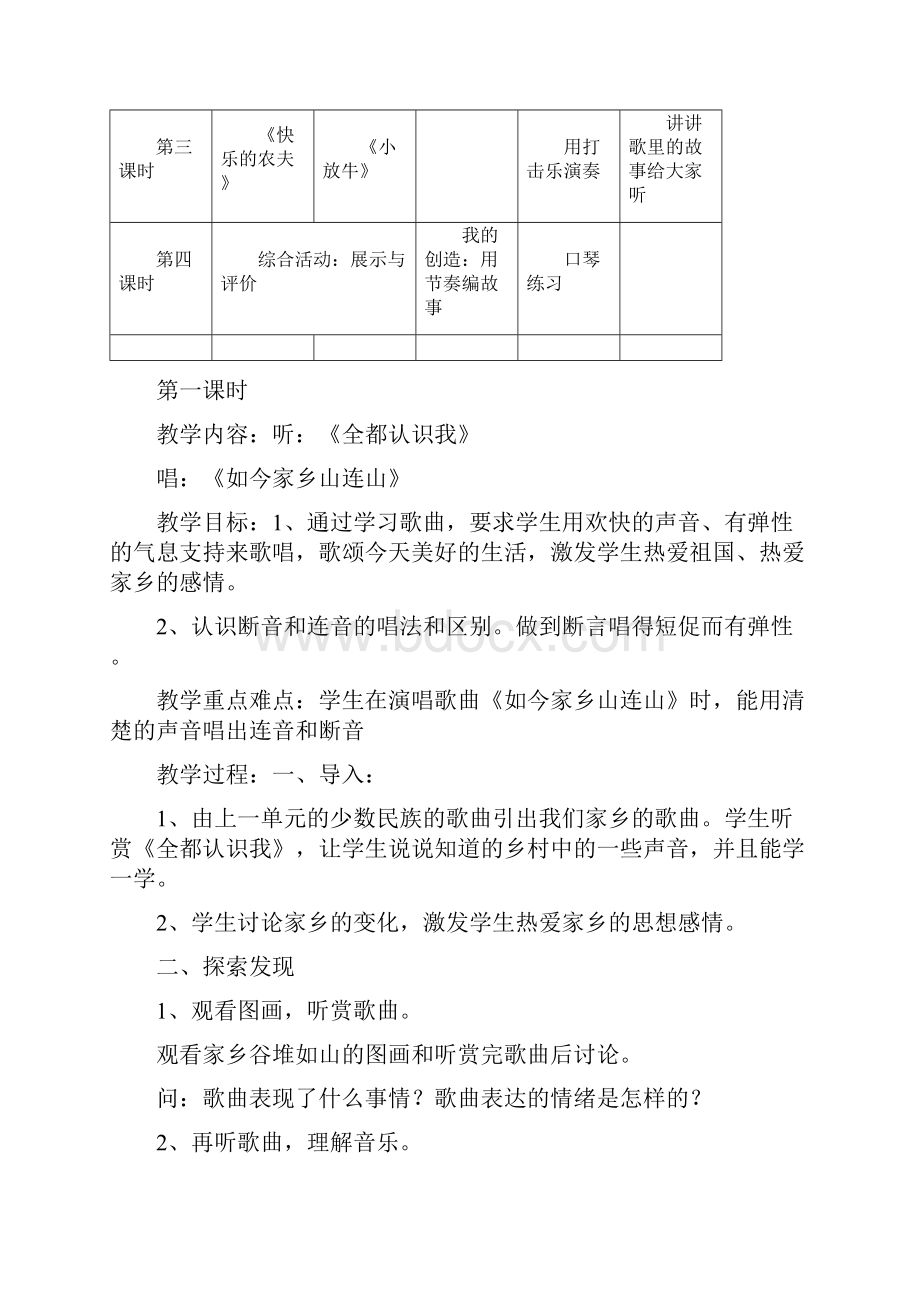 全新苏少版小学三年级下册音乐教案1.docx_第2页