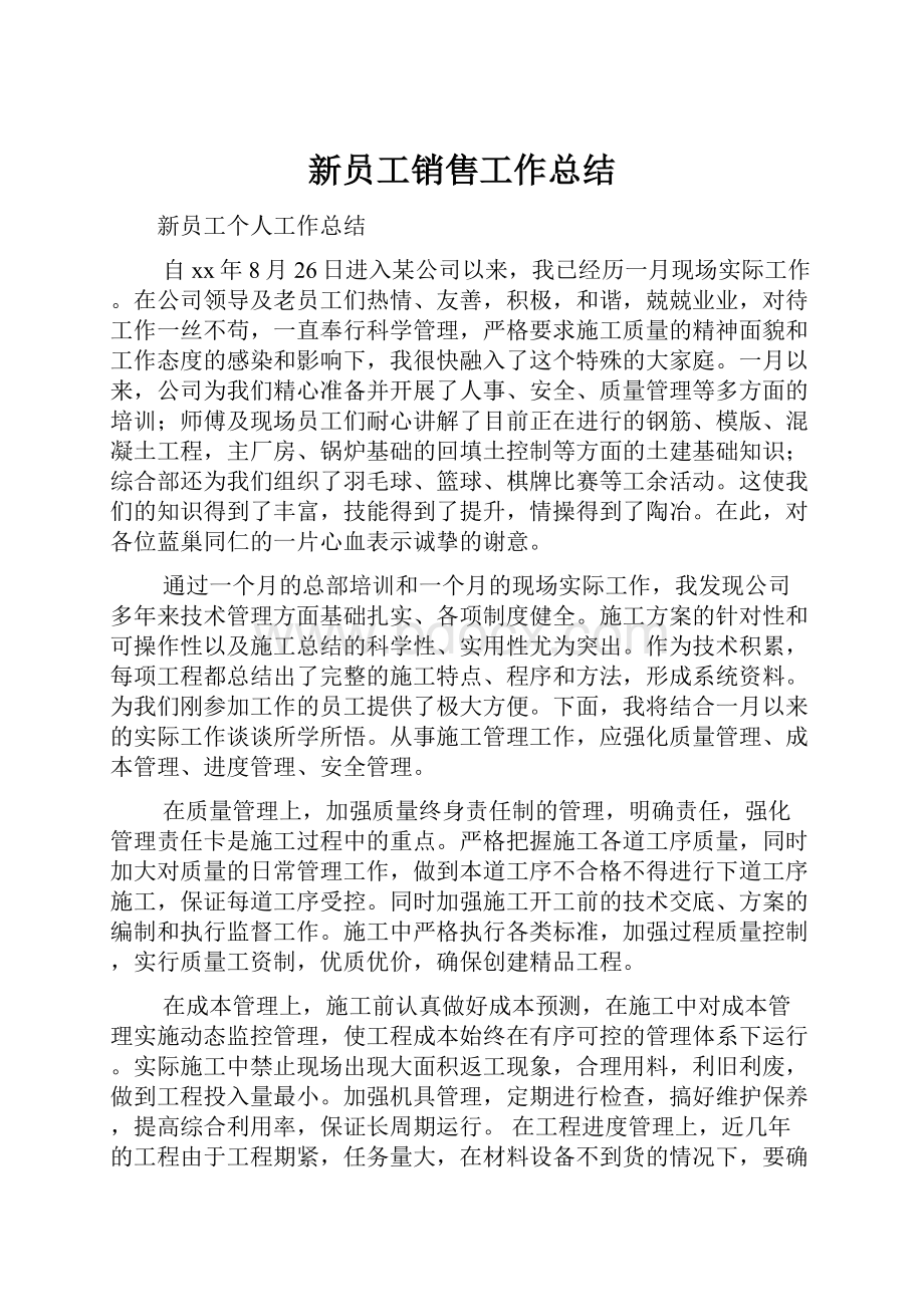 新员工销售工作总结.docx