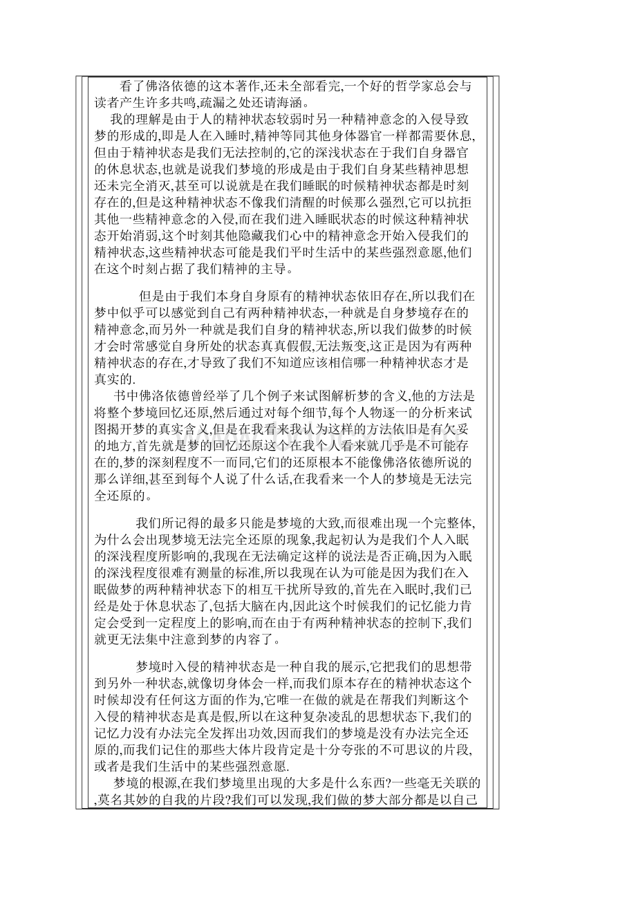 对弗洛伊德《梦的解析》的思考.docx_第2页