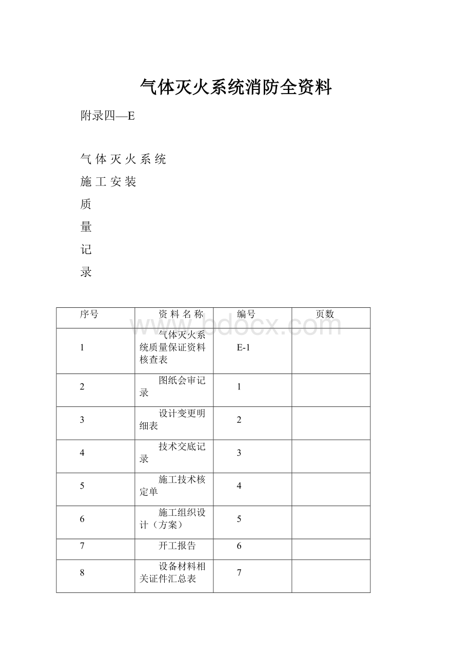 气体灭火系统消防全资料.docx