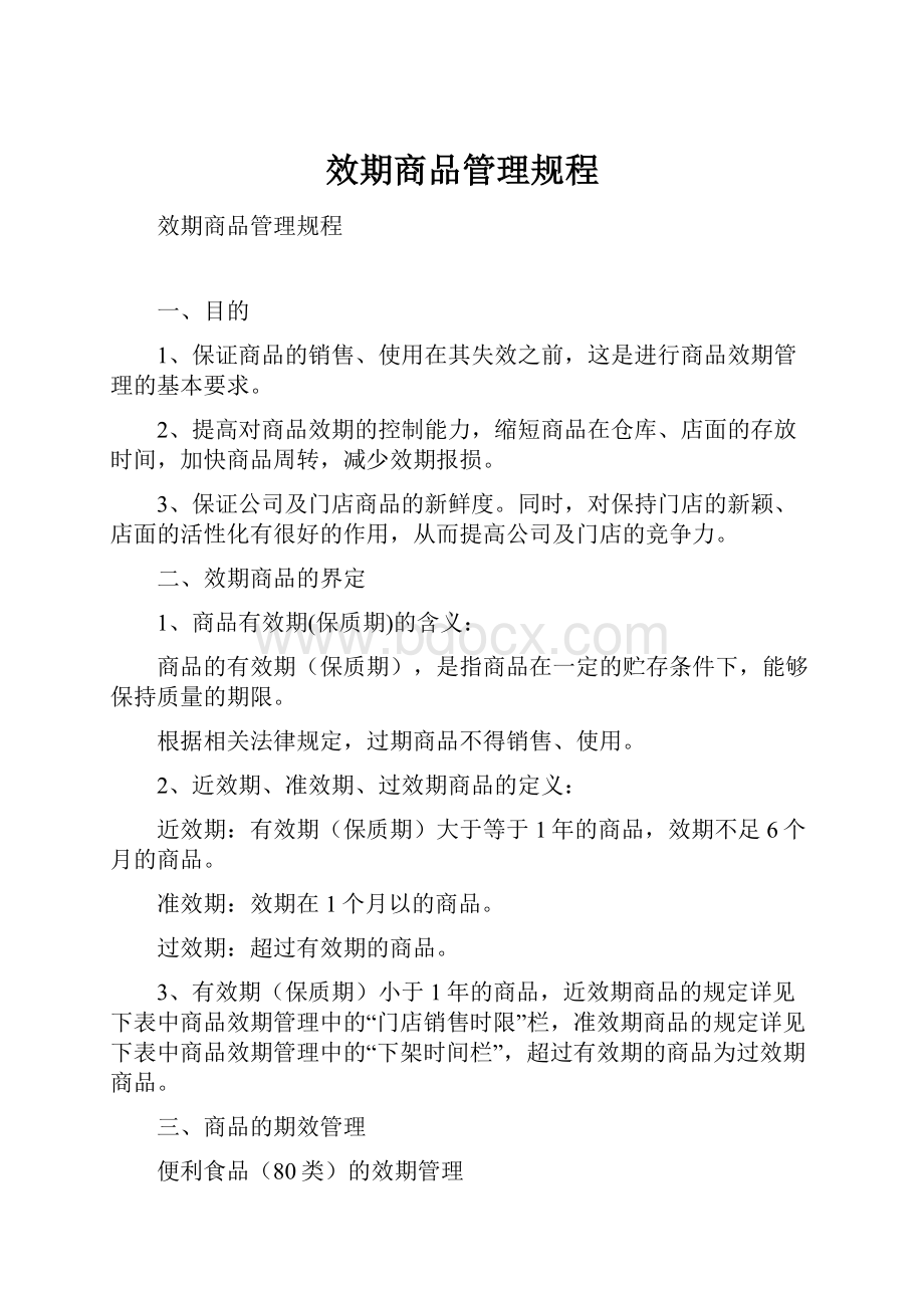 效期商品管理规程.docx_第1页