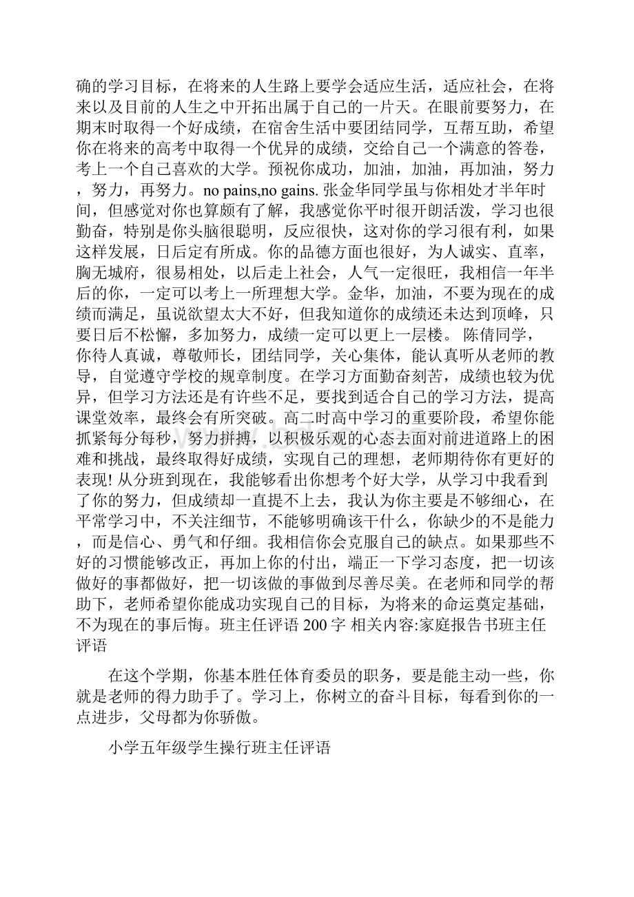 班主任评语200字.docx_第2页