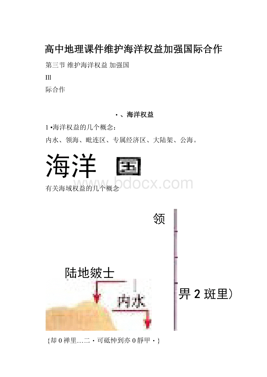 高中地理课件维护海洋权益加强国际合作.docx