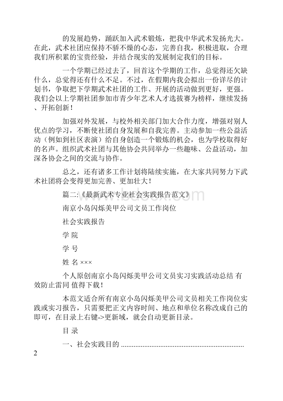 武术总结报告的格式及范文.docx_第2页