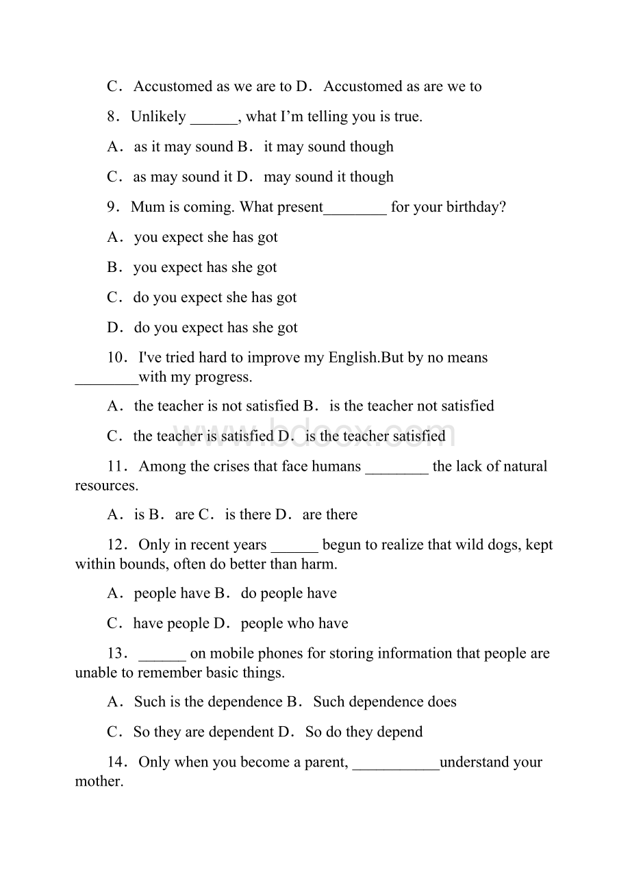 高考英语新倒装句知识点真题汇编含答案解析5.docx_第2页