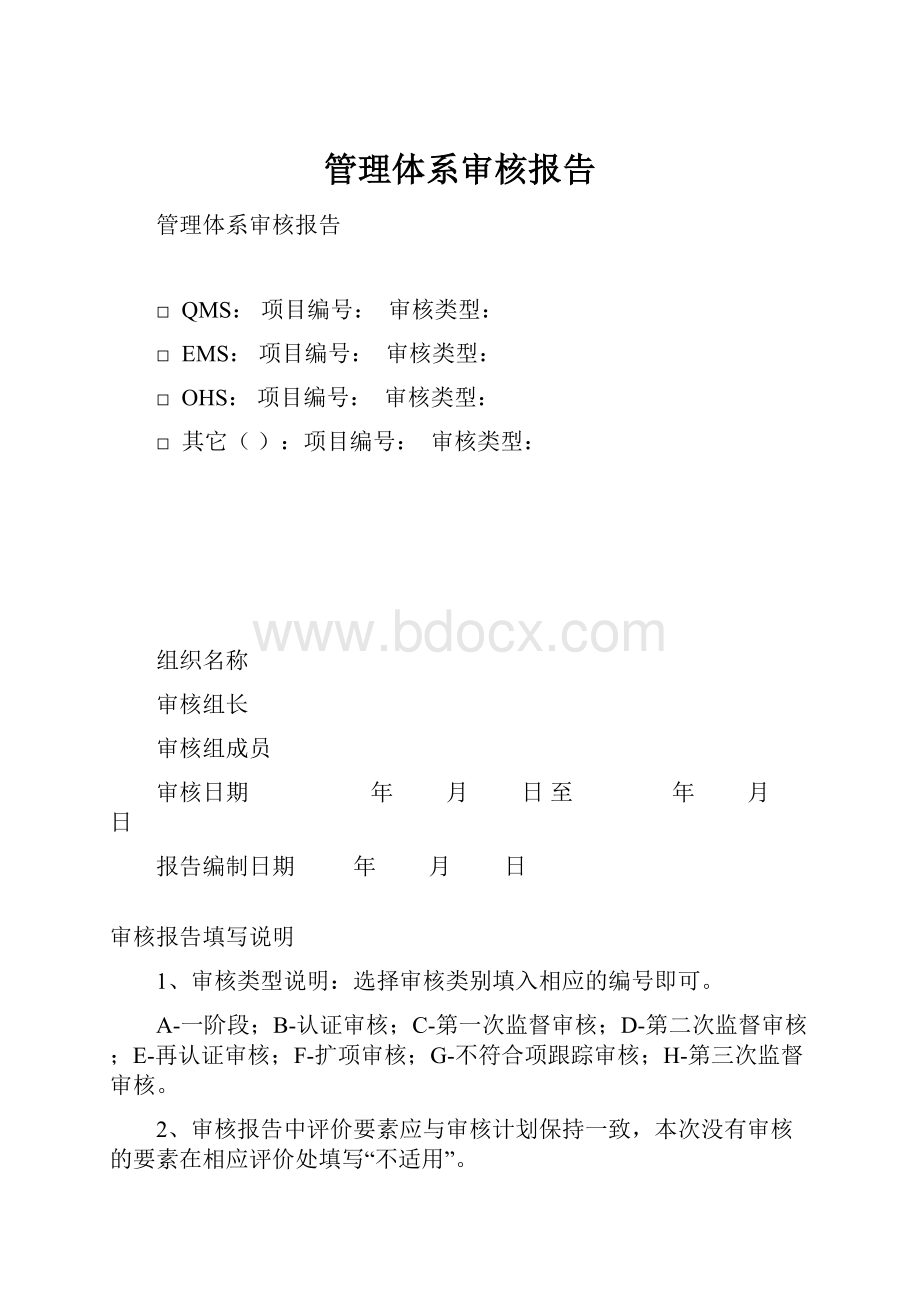 管理体系审核报告.docx