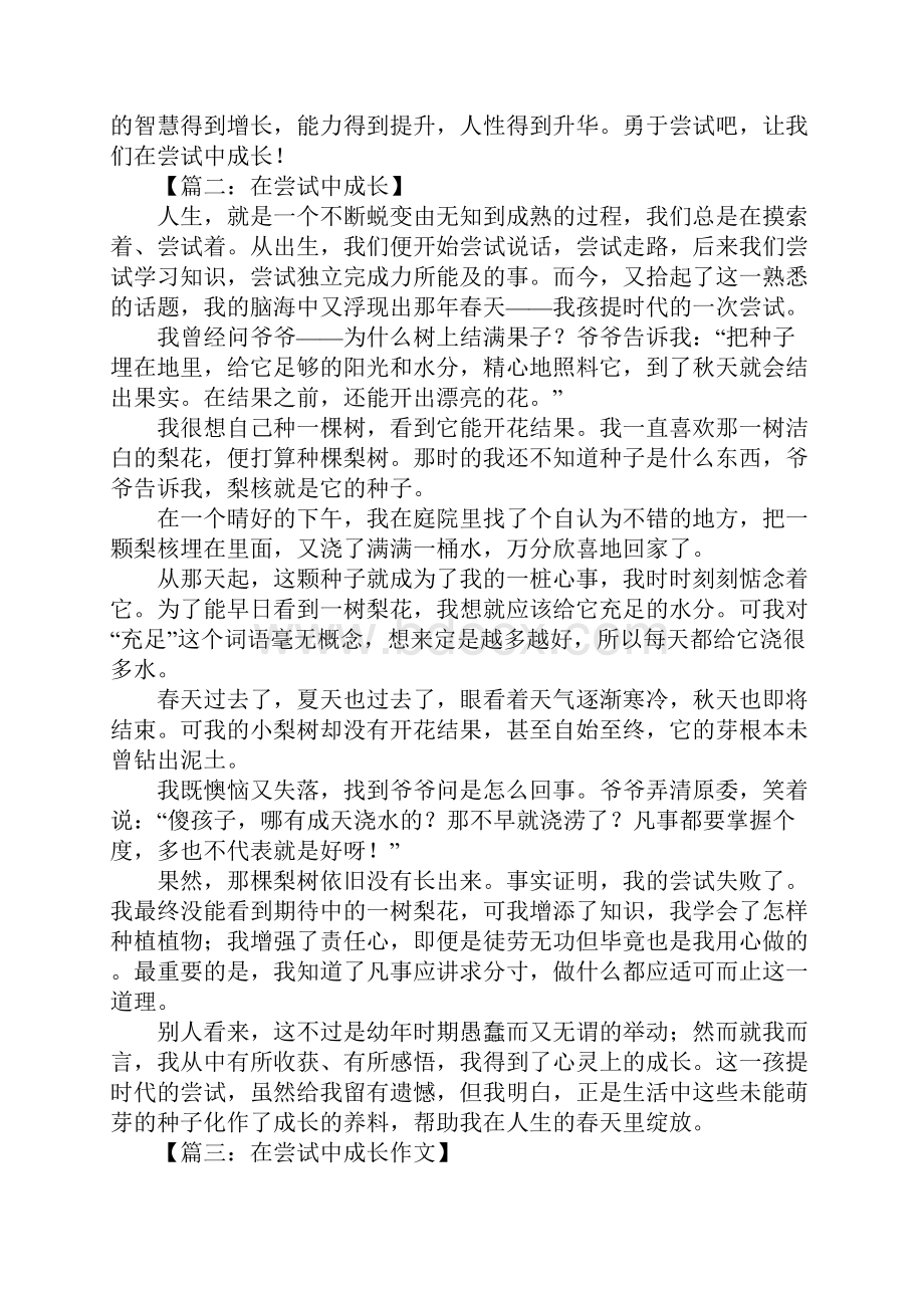 在尝试中成长记叙文1.docx_第2页