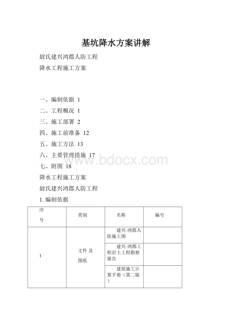 基坑降水方案讲解.docx_第1页