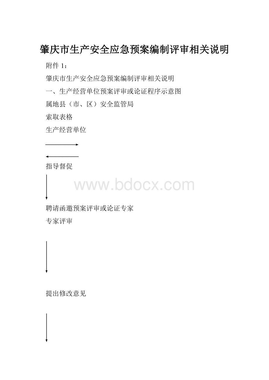 肇庆市生产安全应急预案编制评审相关说明.docx