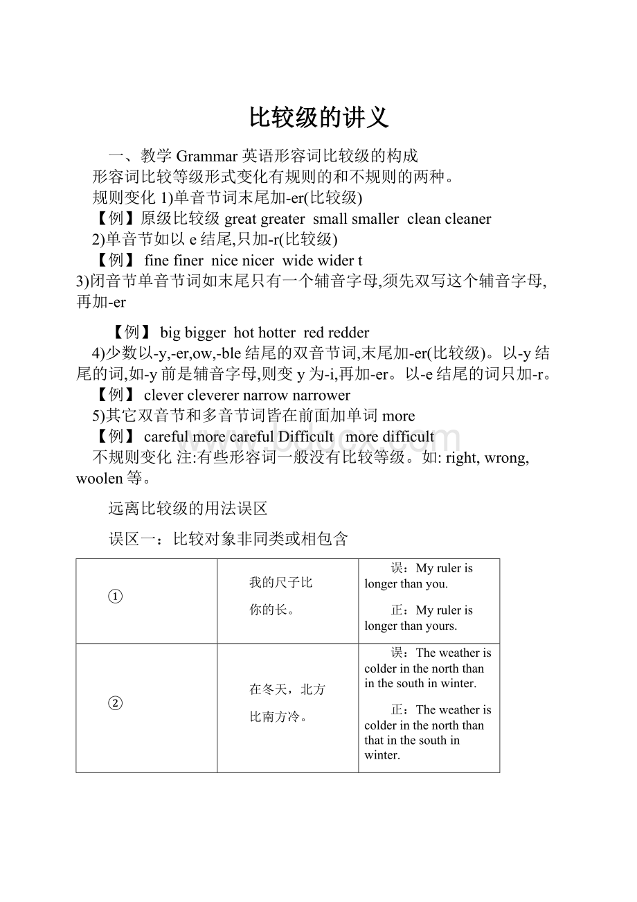 比较级的讲义.docx_第1页