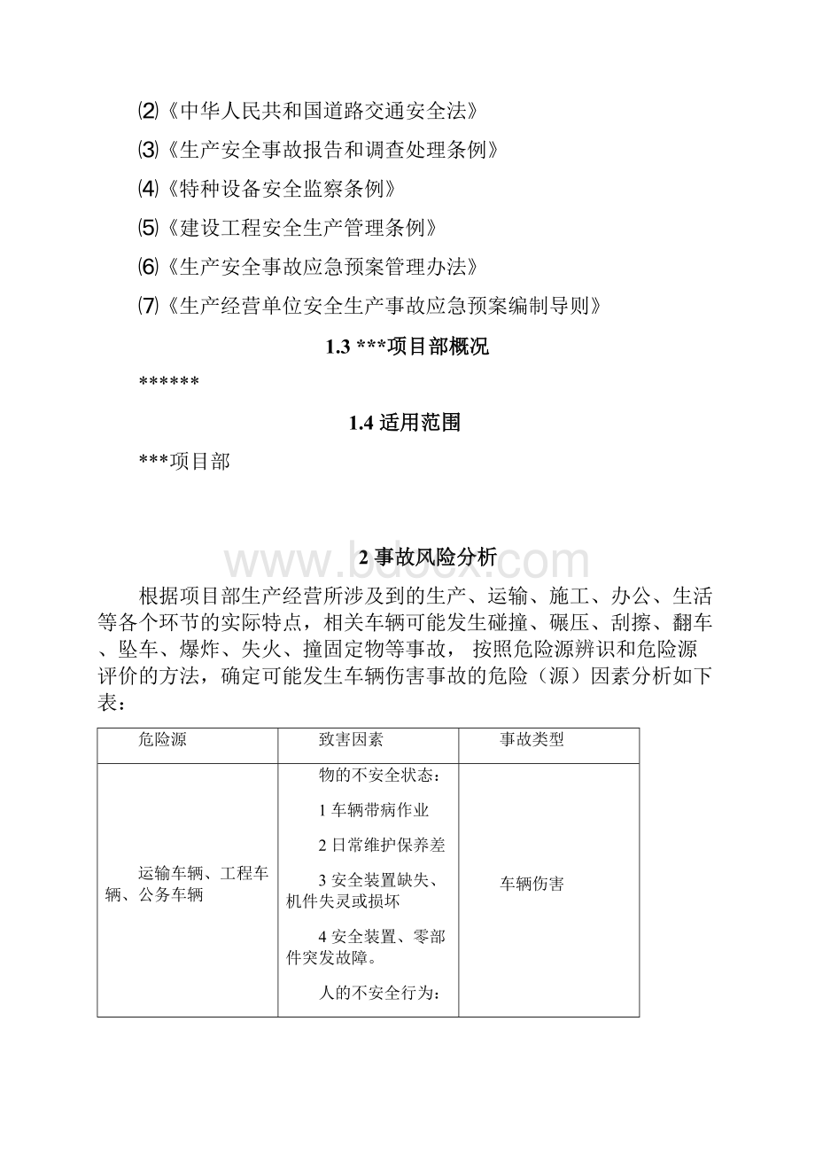 车辆伤害事故专项应急预案.docx_第2页