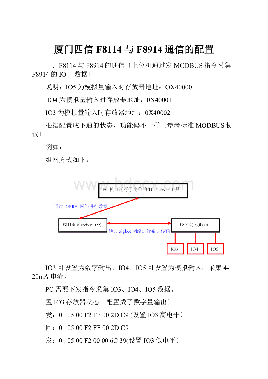 厦门四信 F8114与F8914通信的配置.docx