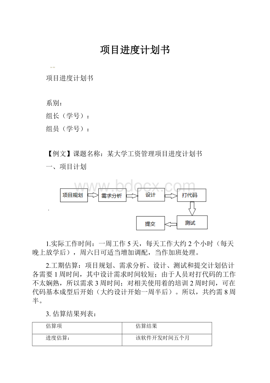 项目进度计划书.docx_第1页