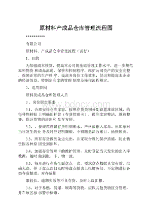 原材料产成品仓库管理流程图.docx