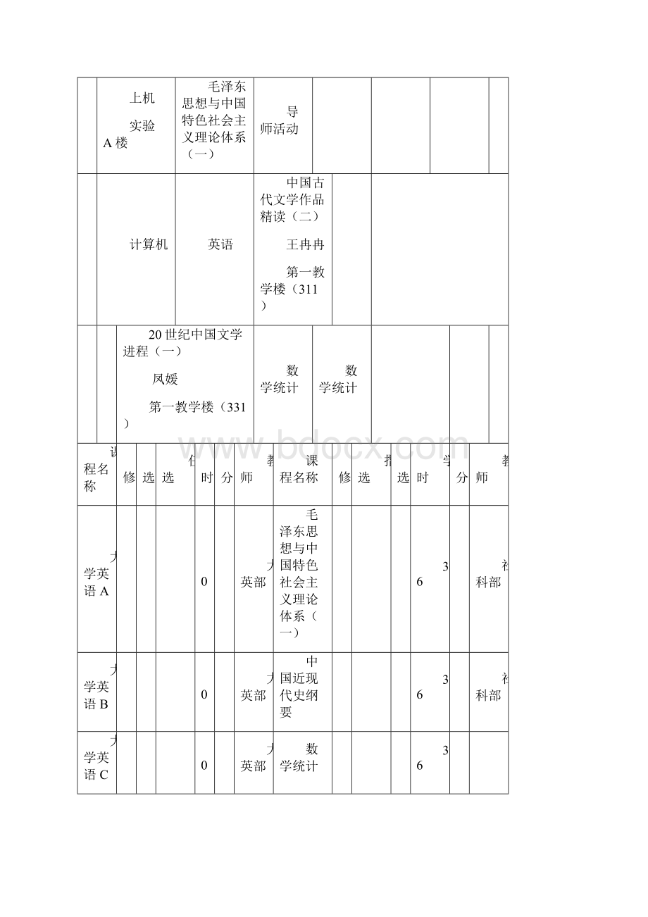 华东师范大学课程表.docx_第2页