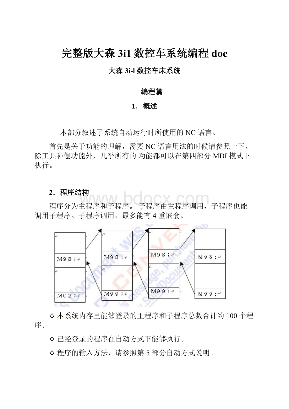 完整版大森3i1数控车系统编程doc.docx